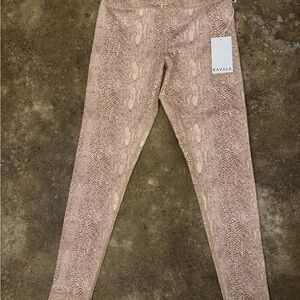 Kavala Women's Snake Print Leggings - Brown